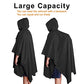 Hooded Rain Poncho Waterproof Raincoat Jacket for Men Women Adults with Pocket