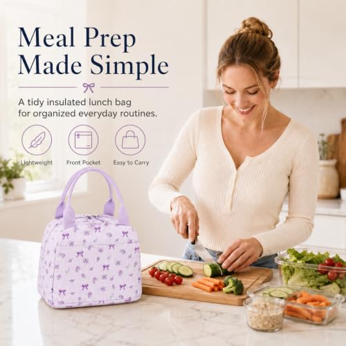 Lunch Bag for Women Men Cute Corduroy Lunch Tote Bags Reusable Insulated Lunch Box Large Capacity Reusable Insulated Cooler for Work Picnic or Travel