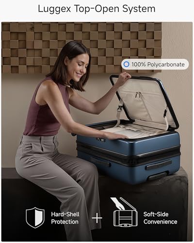 Checked Top Opening Suitcase