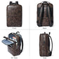 Vegan Leather Laptop Backpack for Women and Men Fits 16 Inch Laptop