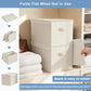 Large 42 Quarts Collapsible Stackable Storage Bins Cube with Lids [3 (3 Count)