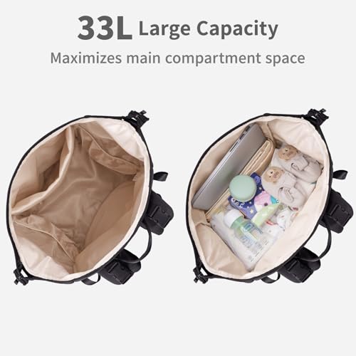 Neoprene Diaper Bag Backpack with Changing Pad