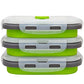 3piece Collapsible Food Storage Containers with Lids (3 Count)