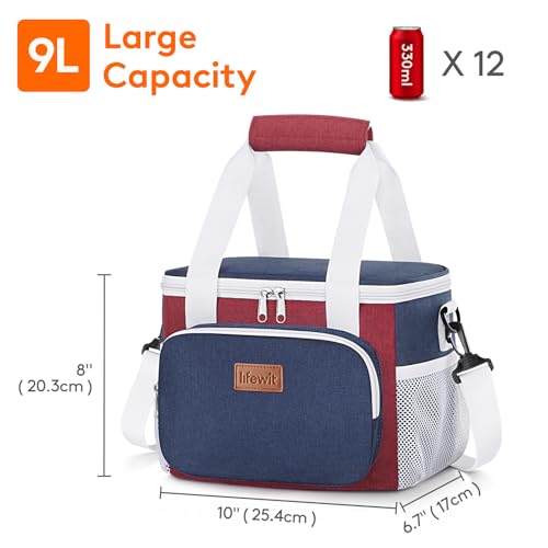 Medium Lunch Bag (White & Red & Blue / Medium(9L))