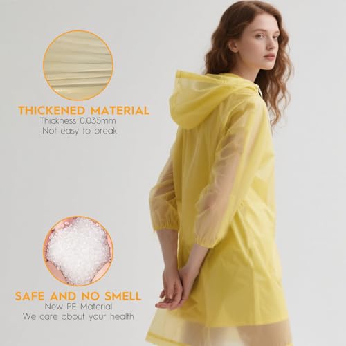 6 & 20 & 50 Pack Disposable Rain Ponchos for Adults (6 Count)