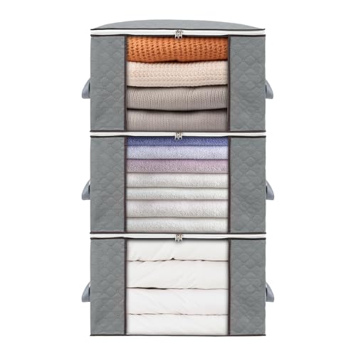 3 Pack Closet Organizers and Storage Containers (3 Count)