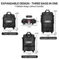 Suitcases with Wheels Expandable Foldable Luggage Bag Suitcase Collapsible Rolling Travel Bag Duffel Bag for Men Women Lightweight Suitcases without Telescoping Handle