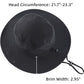 Mens Womens Wide Brim Safari Bucket Hat UV Sun Protection Fishing Hiking Hats Outdoor Summer Cowboy Hat Black