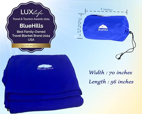 Ultra Compact Travel Blanket Pillow Soft Airplane