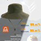 Sun Hats for Women Wide Brim Bucket Hat Ponytail Hole Outdoor UPF