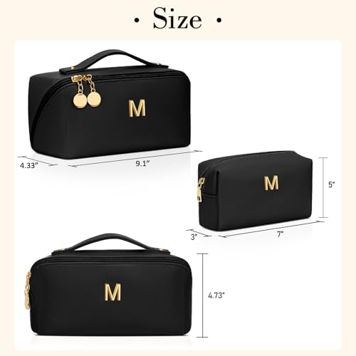 Initial Makeup Bag Personalized Gift for Women Teen Girls