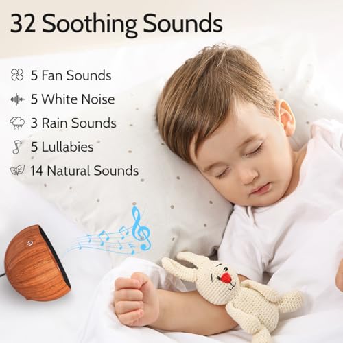 White Noise Machine Sleep Sound Machine with 32 Soothing Sounds Loud Brown Noise Machine with 36 Volume Levels 4 for Baby Kid Adults Noise Cancelling Machine Timer for Office Privacy