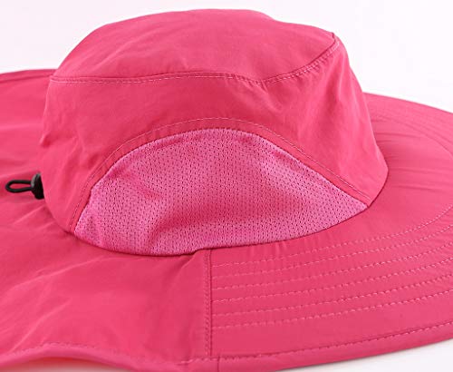 Outdoor UPF50+ Sun Hat Wide Brim Mesh Fishing Hat with Neck Flap Beach Hat Large Brim Safari Hat