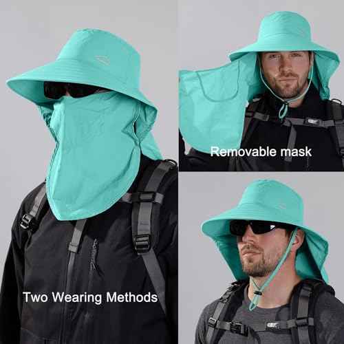 Sun Hat for Men Women with Neck Flap