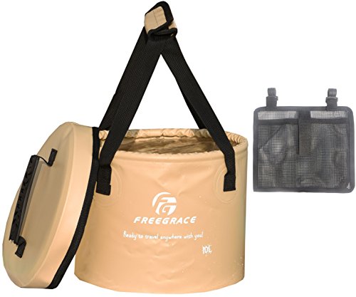 Collapsible Bucket with Mesh Tool Pocket