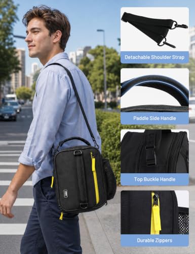 Expandable Small Lunch Box for Men Women Kids Work School Black