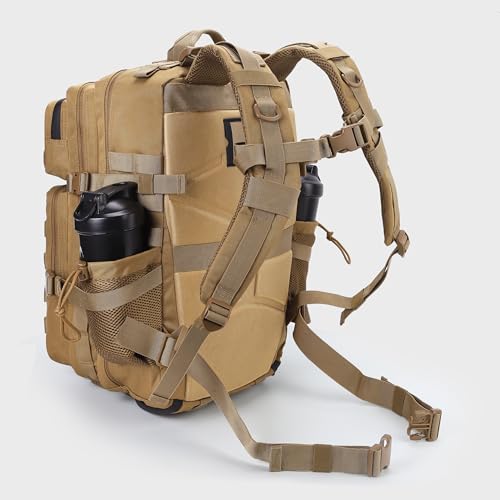 Military Tactical Backpack for Men and Women 45L Army 3 Days Assault Pack Bag Large Rucksack with Shoe Compartment