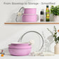 15Pcs Cookware Set with Detachable Handle