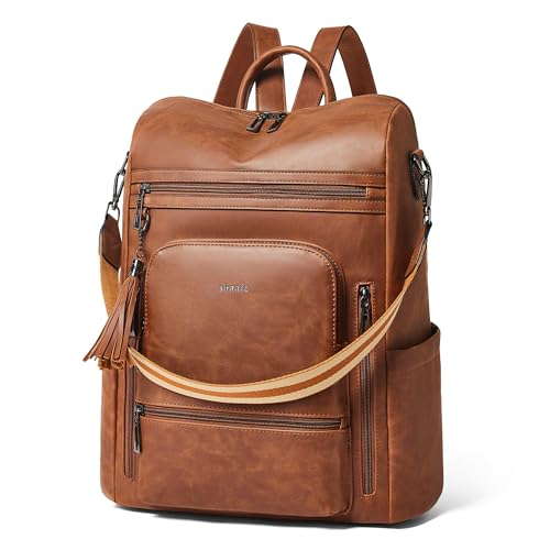 Vegan Leather Laptop Backpack for Women 15.6 inch Work Backpack Fashion Travel Backpack Purse for Business College