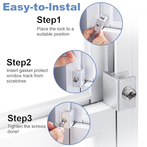 8 Sets Sliding Window Locks for Up and Down Windows (8 Count)