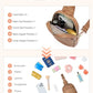 Crossbody Bags for Women Leather Cross Body Sling Bag for Woman Travel Camel Brown