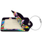 Cat Leather Luggage Tag with Stainless Steel Ring