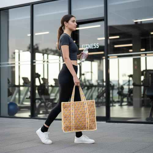 100% Cotton Quilted Tote Bag For Women