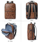 Vegan Leather Laptop Backpack for Women and Men Fits 16 Inch Laptop