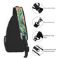 Sling Bag Hummingbird Flower Watercolor Hiking Daypack Crossbody Shoulder Backpack Travel Chest Pack for Men Women