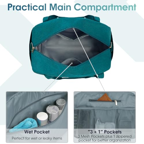 18" Carry on Bag Underseat for Airplane with Wet Pocket Frontier Airlines Personal Item Bag Travel Duffel Bag Small Gym Bag Weekender Overnight for Women and Men