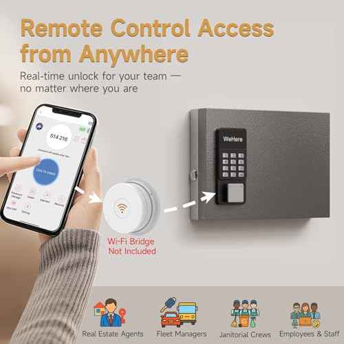 16 Key Lock Box Smart Key Organier Cabinet with Keypad & App for Office