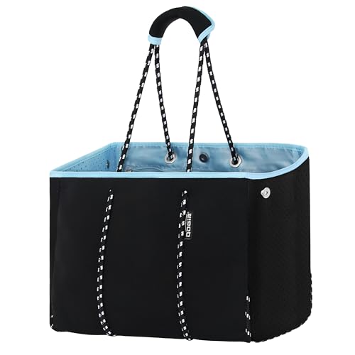 Neoprene Multipurpose Beach Bag Tote with Inner Zipper Pocket