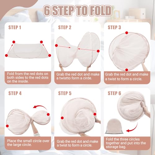2 Pcs Mosquito Netting for Camping Bed 78 * 31 * 22 Inch (2 Count)