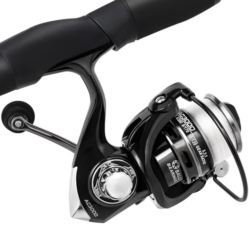 2 Piece Fishing Rod and Spinning Reel Combos with Lures Set Fishing Bag Portable Fishing Rod Kit for Saltwater Freshwater Travel Fishermen Gift (2 Count)