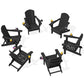 Outdoor Adirondack Chair Set of 6 with Cup Holders (6 Count)