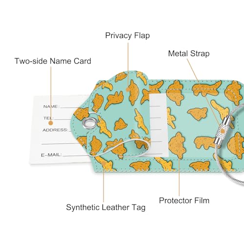 Luggage Tags Privacy Cover ID Label for Travel Bag Suitcase (2 Count)