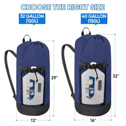 2PK 120L Laundry Bag Backpack (2 Count)