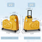 Kids Ride on Luggage with Spinner Wheels Suitcase
