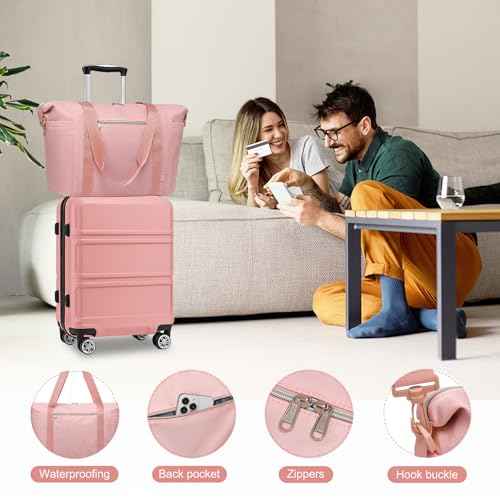 Carry On Luggage Airline Approved with Spinner Wheels TSA Lock (2 Count)