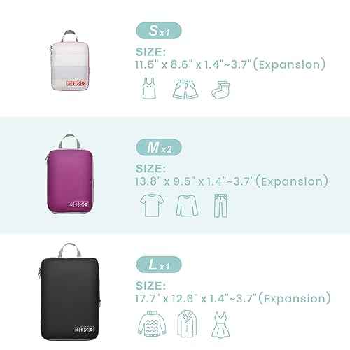 Compression Packing Cubes for Travel (4 Count)