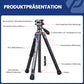 64" Video Camera Tripod with Fluid Head for Smooth Panning