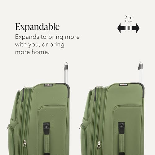 Sion Softside Expandable Spinner Luggage Durable Lightweight Travel Suitcase