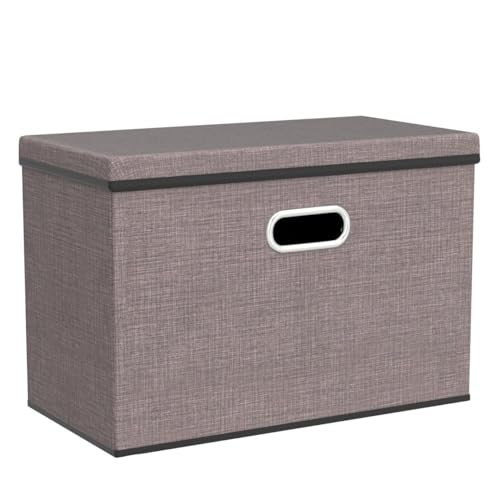 Large Collapsible Storage Bins with Lids [3 (3 Count)