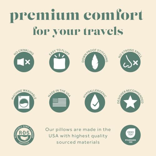 800 Fill Power European Goose Down Travel Pillow