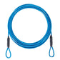 3.3mm (1/8 Inch) Outdoor Travel Security Cable-3/4/6/10/15/20/30ft Luggage Lock Safety Wire Flexible Steel Wire Rope with Double Loop Safety for Luggage, Bike, Lock (Blue, 10ft-(1Pack)