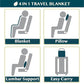 Compact 2-in-1 Travel Blanket Pillow for Airplane, Checkered Red
