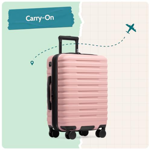 Boren Expandable Hardside Rugged Travel Luggage with 8 Spinner Wheels