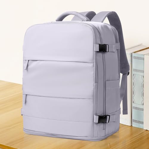 Large Travel Backpack Carry On for Women Man Gym Backpack with Laptop Compartment Mochila de Viaje Teacher Personal Item Backpacks Rucksack Airplane Accessories Must Haves Purple