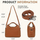 Genuine Leather Purses for Women with Detachable Satchel Strap