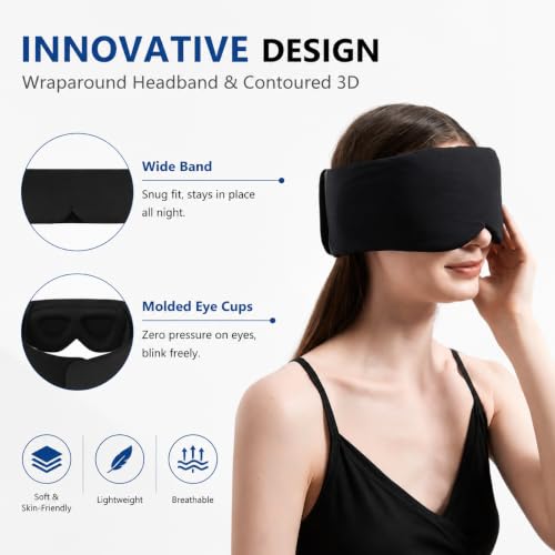 Sleep Mask ALASKA BEAR Wraparound Cool for All Sensitive Sleepers